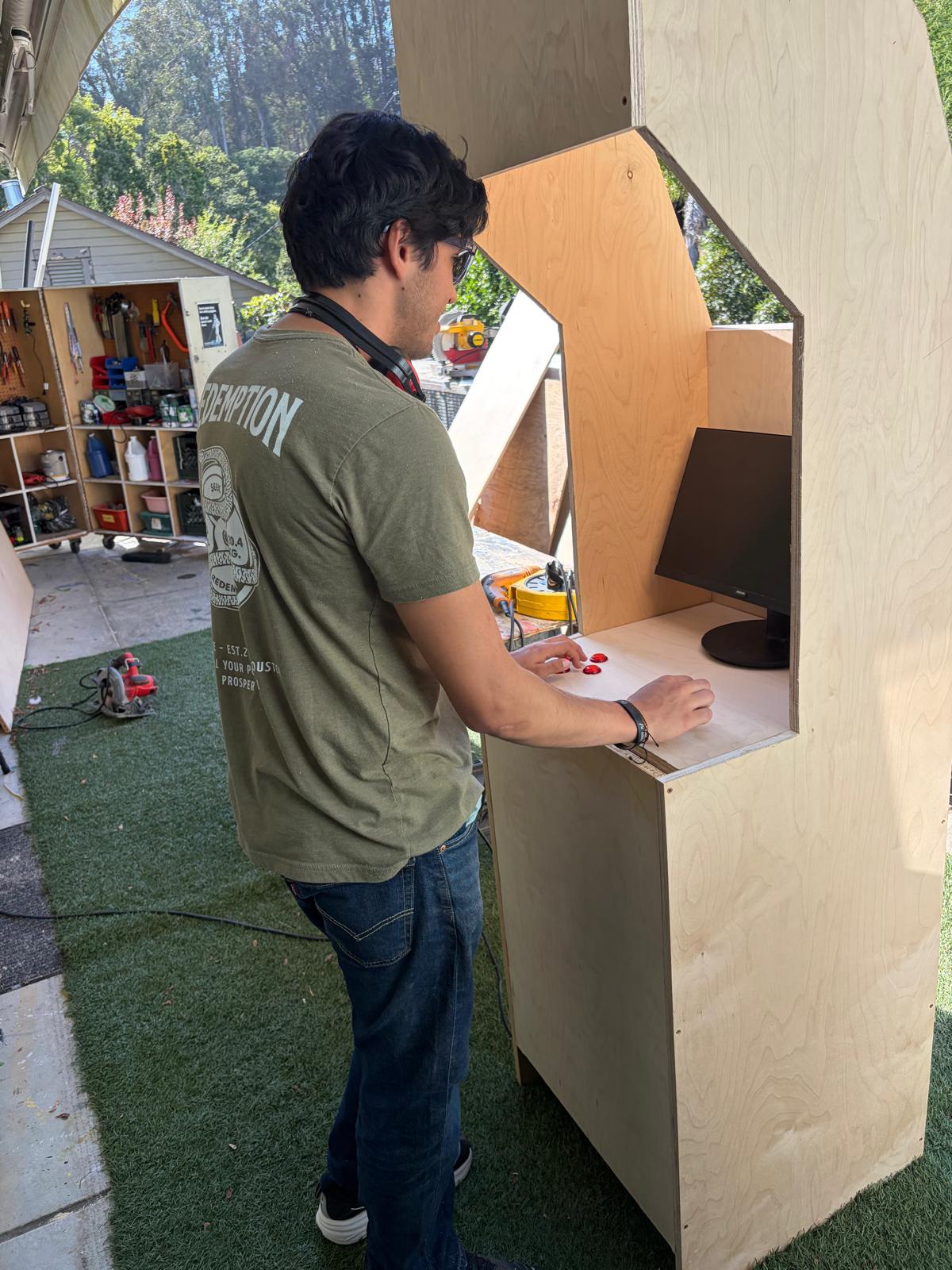 Testing the cabinet during build