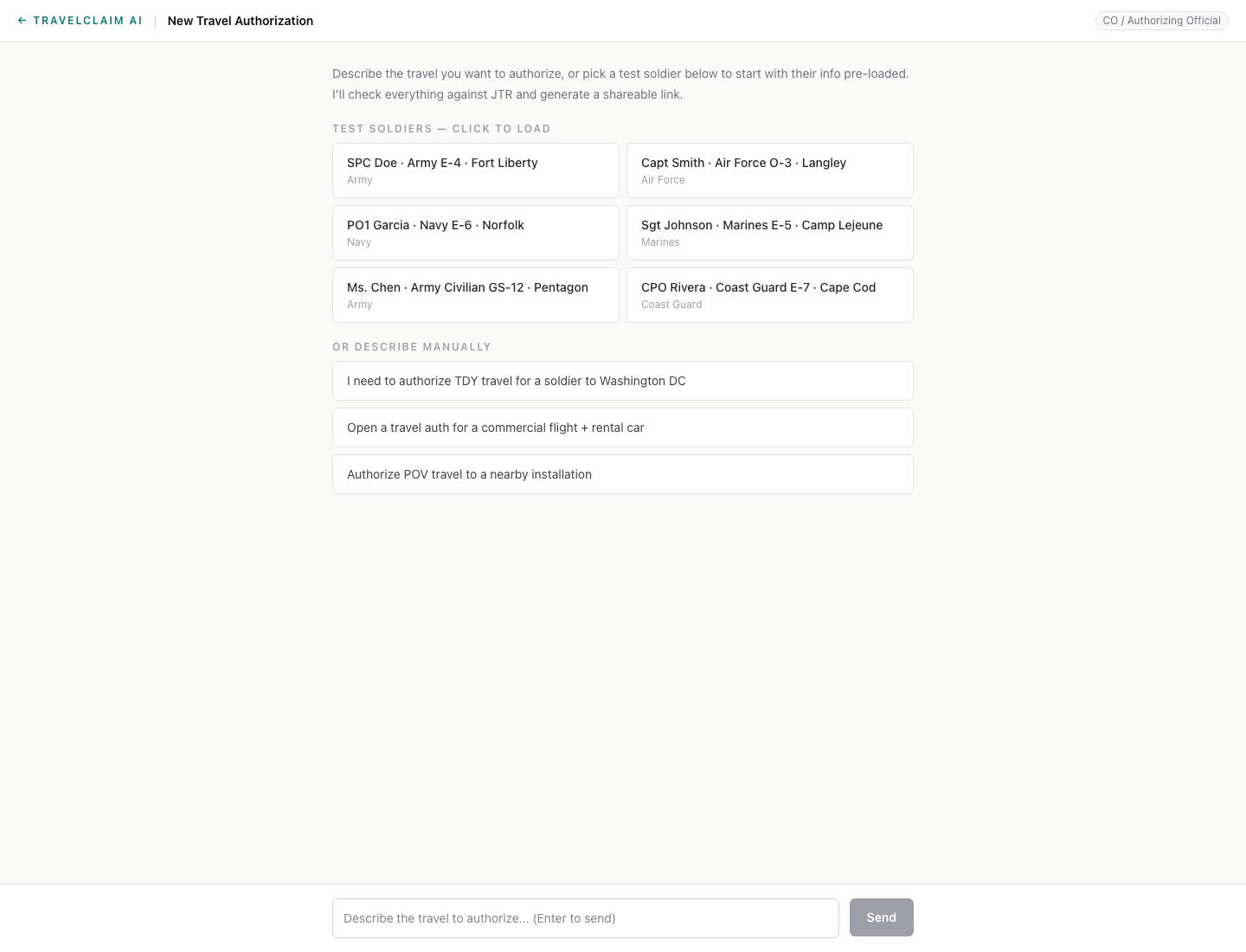 TravelClaim AI authorization workflow